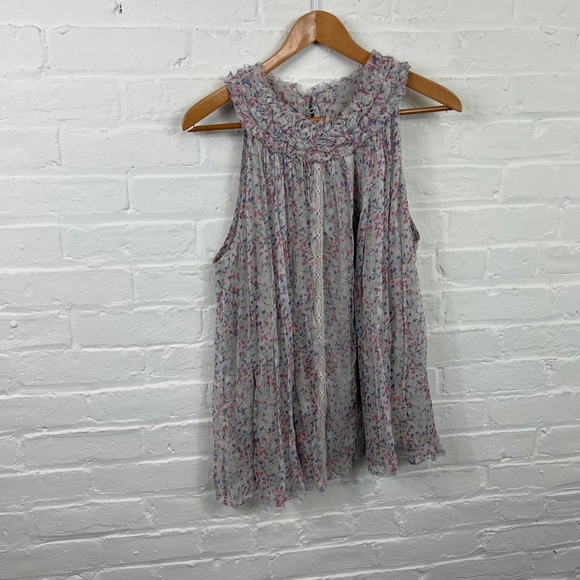 Anthropologie Ranna Gill Women Floral Sleeveless Blouse Top Multicolor Size XL - Picture 3 of 6